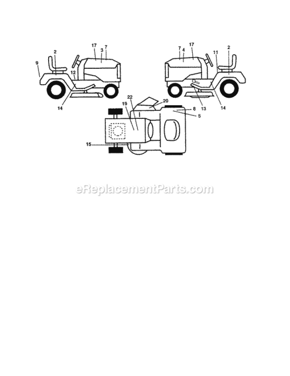 Page D Diagram and Parts List for 917252770  Craftsman Lawn Tractor