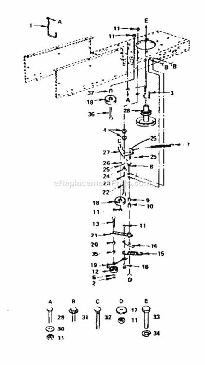 Page D Diagram and Parts List for 917252933  Craftsman Lawn Tractor