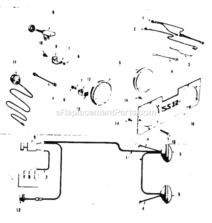 Page B Diagram and Parts List for 91725310  Craftsman Lawn Tractor