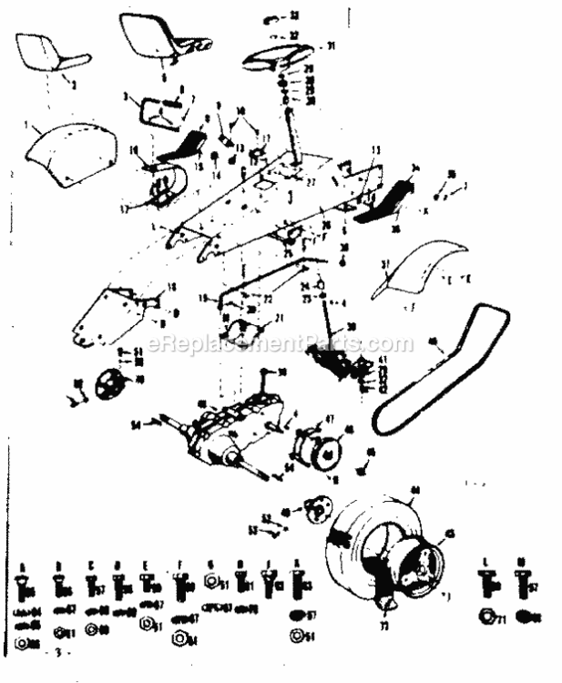 Page C Diagram and Parts List for 91725310  Craftsman Lawn Tractor