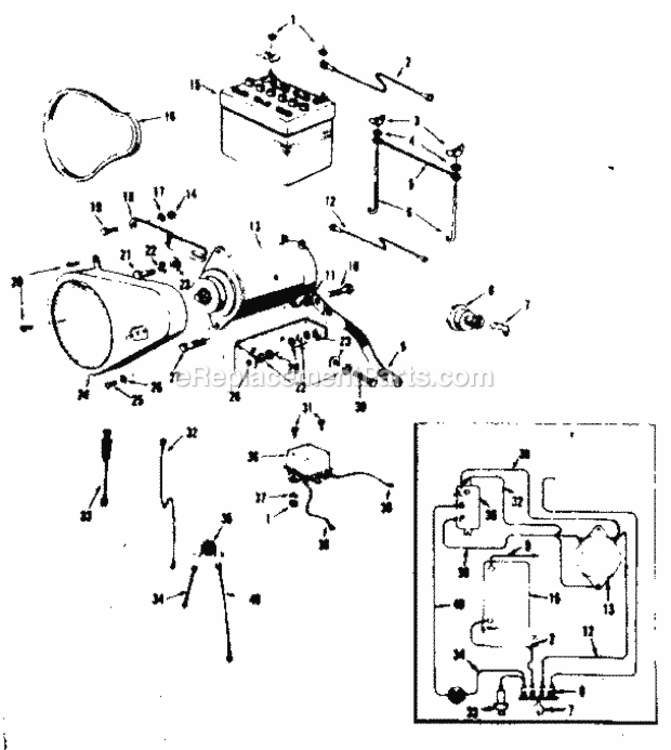 Page E Diagram and Parts List for 91725310  Craftsman Lawn Tractor