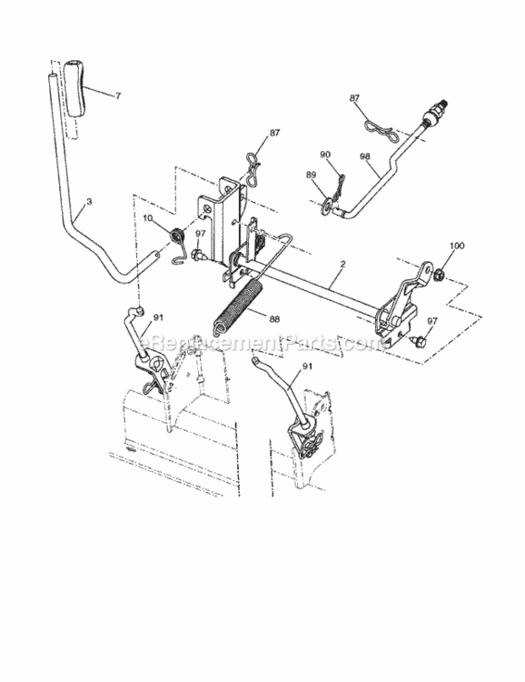 Page J Diagram and Parts List for 917253110  Craftsman Lawn Tractor