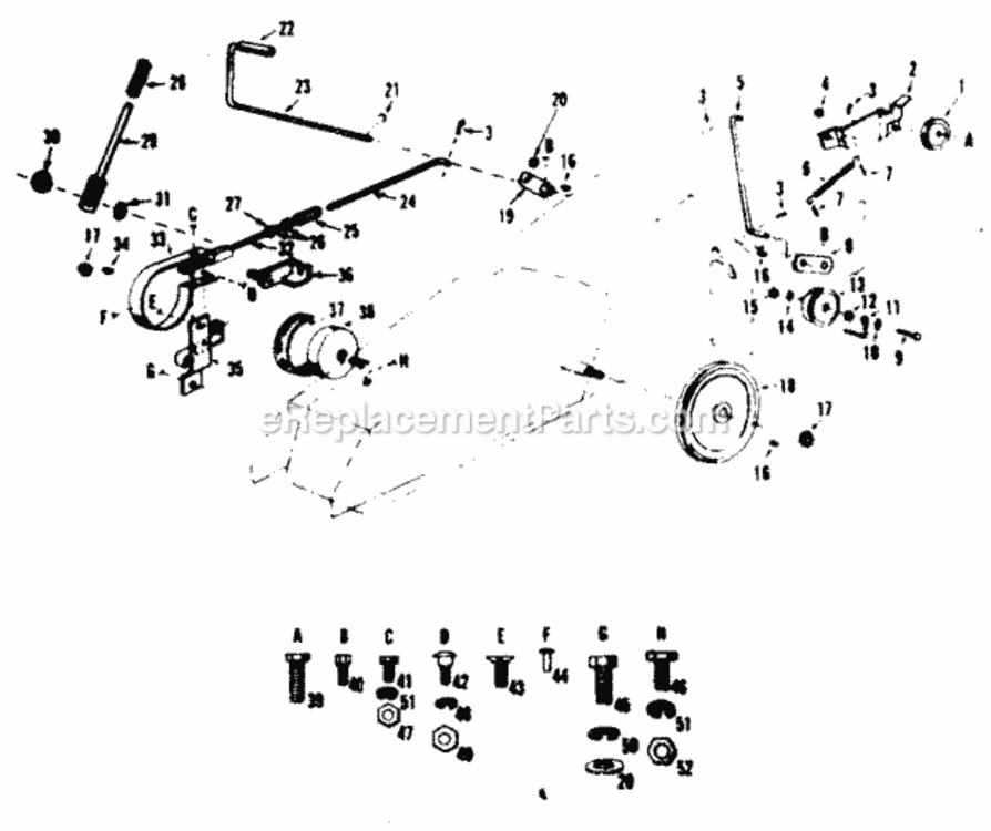 Page D Diagram and Parts List for 91725311  Craftsman Lawn Tractor