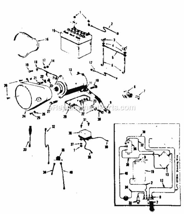 Page E Diagram and Parts List for 91725311  Craftsman Lawn Tractor
