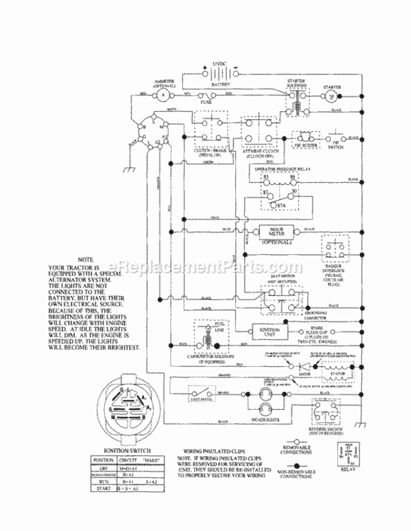 Page L Diagram and Parts List for 917253120  Craftsman Lawn Tractor