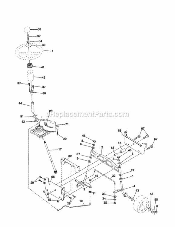 Page D Diagram and Parts List for 917253120  Craftsman Lawn Tractor