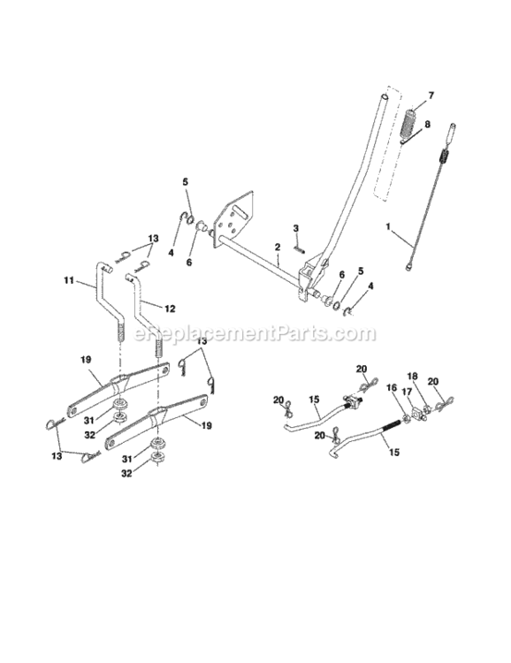Page I Diagram and Parts List for 917253120  Craftsman Lawn Tractor