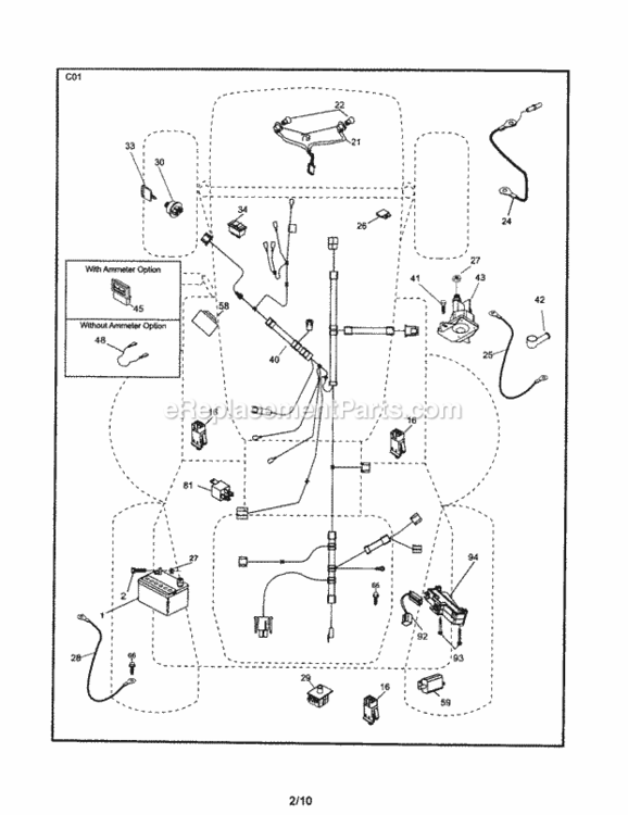 Page A Diagram and Parts List for 917253160  Craftsman Lawn Tractor
