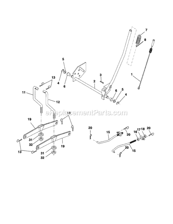 Page J Diagram and Parts List for 917253160  Craftsman Lawn Tractor