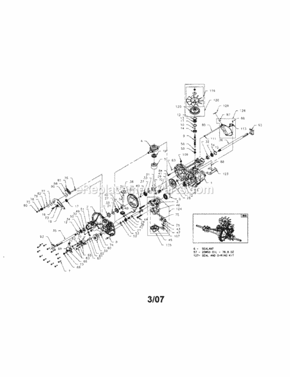 Page M Diagram and Parts List for 917253160  Craftsman Lawn Tractor
