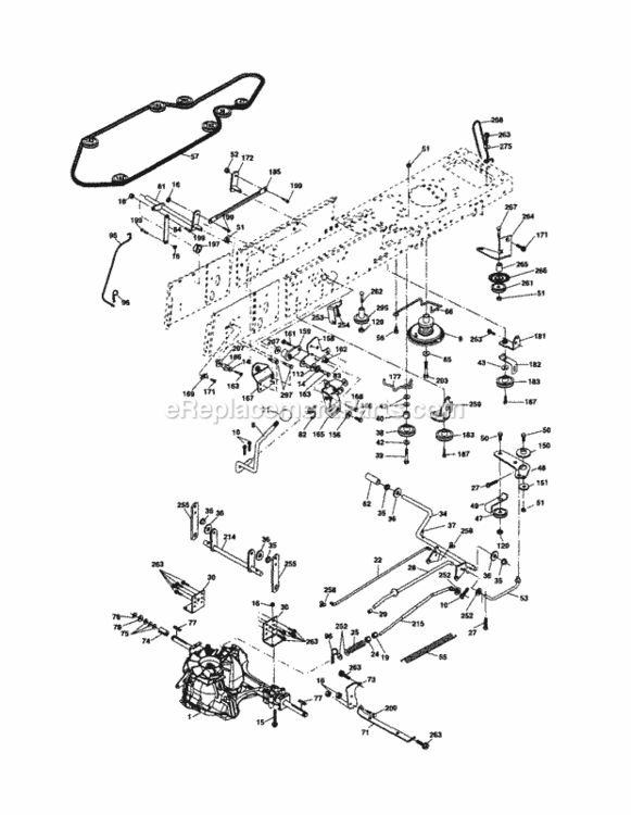 Page C Diagram and Parts List for 917253160  Craftsman Lawn Tractor