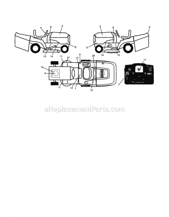 Page F Diagram and Parts List for 917253160  Craftsman Lawn Tractor