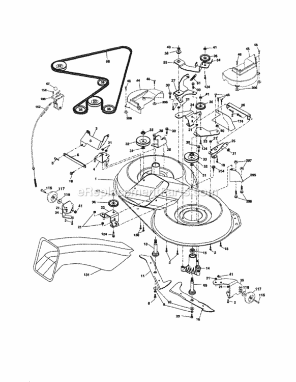 Page I Diagram and Parts List for 917253160  Craftsman Lawn Tractor