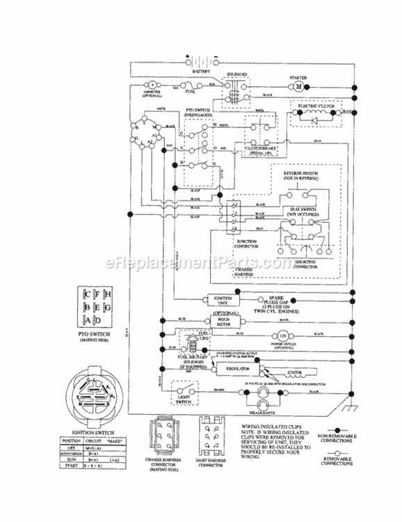 Page K Diagram and Parts List for 917253170  Craftsman Lawn Tractor