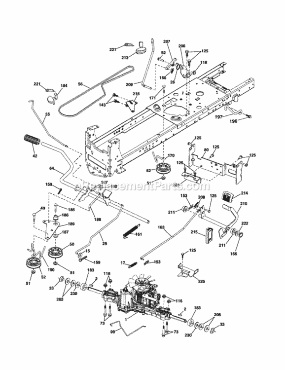 Page C Diagram and Parts List for 917253170  Craftsman Lawn Tractor