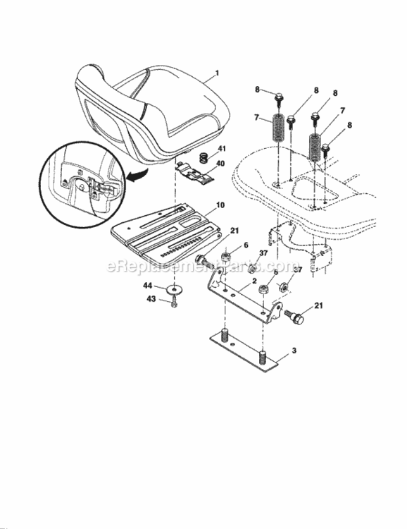 Page E Diagram and Parts List for 917253170  Craftsman Lawn Tractor