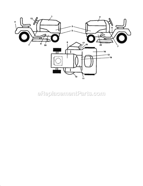 Page I Diagram and Parts List for 917253170  Craftsman Lawn Tractor