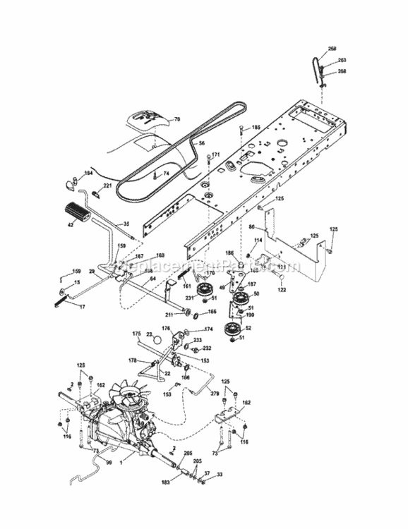 Page C Diagram and Parts List for 917253220  Craftsman Lawn Tractor