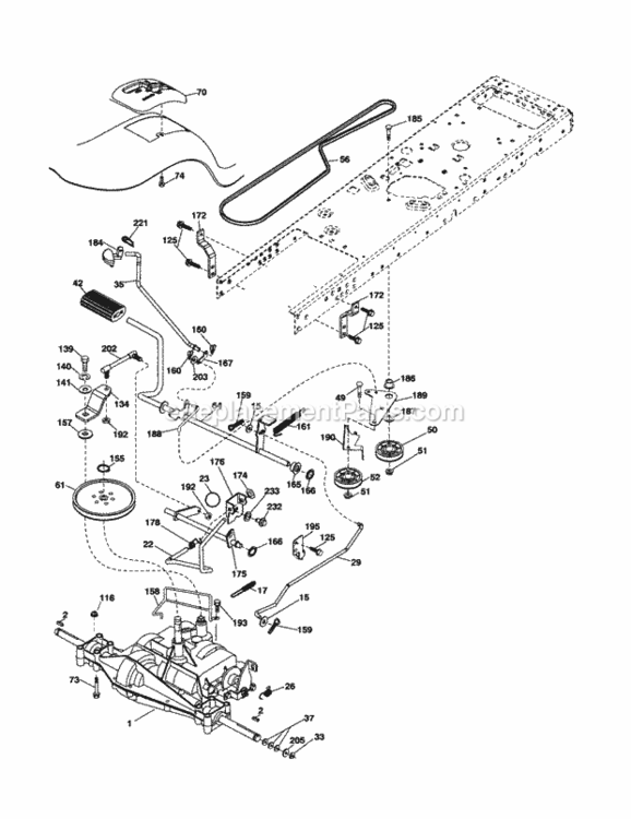 Page F Diagram and Parts List for 917253230  Craftsman Lawn Tractor