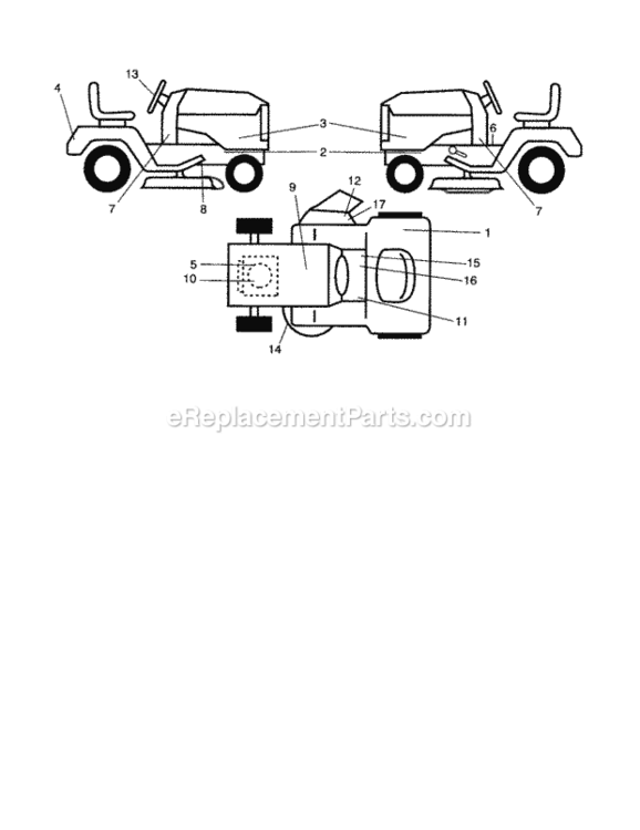 Page K Diagram and Parts List for 917253240  Craftsman Lawn Tractor