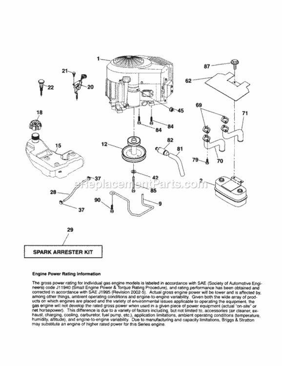Page D Diagram and Parts List for 917253241  Craftsman Lawn Tractor