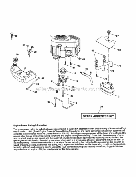 Page D Diagram and Parts List for 917253250  Craftsman Lawn Tractor