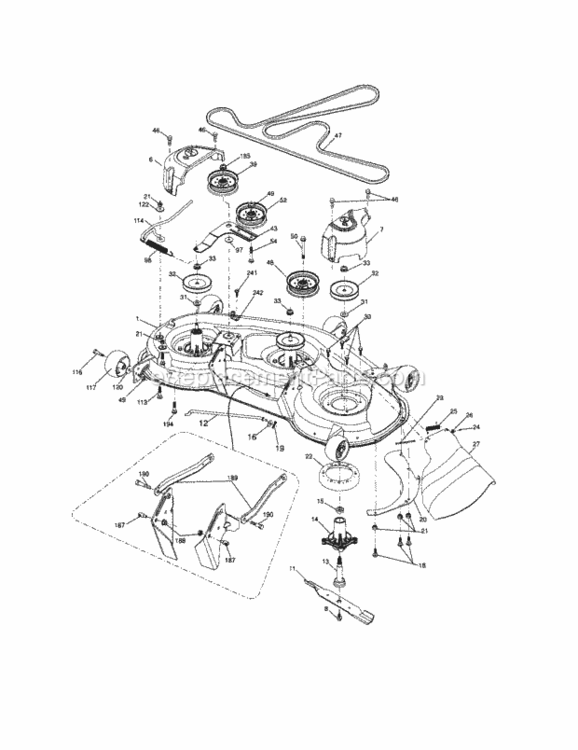 Page G Diagram and Parts List for 917253250  Craftsman Lawn Tractor