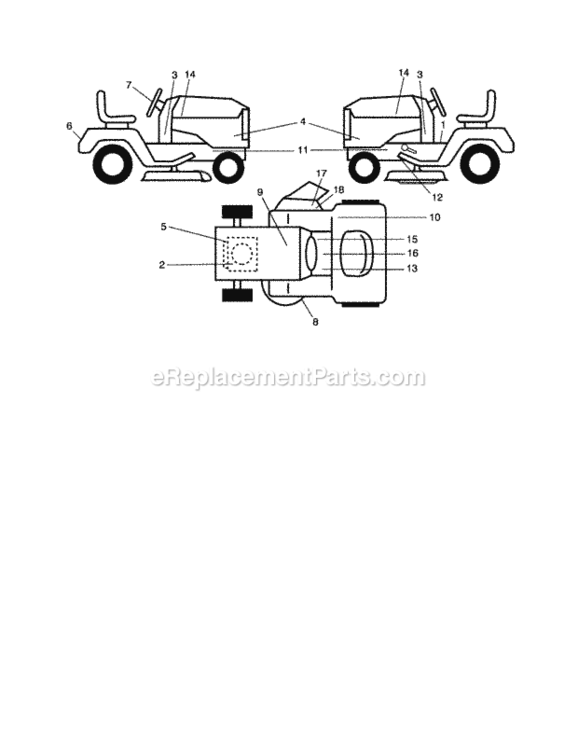 Page I Diagram and Parts List for 917253250  Craftsman Lawn Tractor
