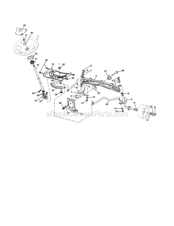 Page E Diagram and Parts List for 917253260  Craftsman Lawn Tractor