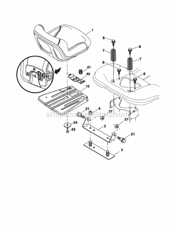 Page F Diagram and Parts List for 917253260  Craftsman Lawn Tractor