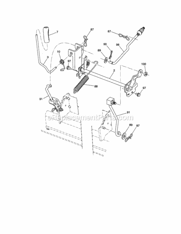 Page J Diagram and Parts List for 917253270  Craftsman Lawn Tractor