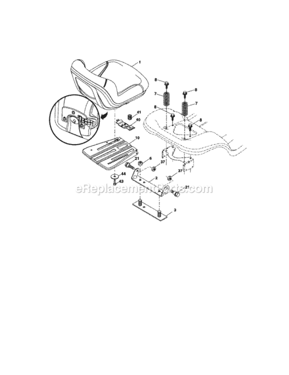 Page F Diagram and Parts List for 917253270  Craftsman Lawn Tractor