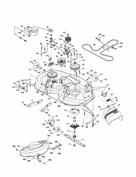 Page G Diagram and Parts List for 917253270  Craftsman Lawn Tractor