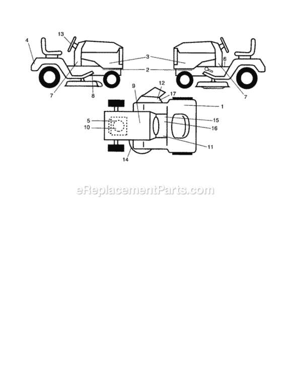Page H Diagram and Parts List for 917253270  Craftsman Lawn Tractor