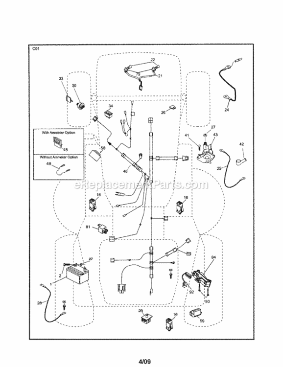 Page A Diagram and Parts List for 917253300  Craftsman Lawn Tractor