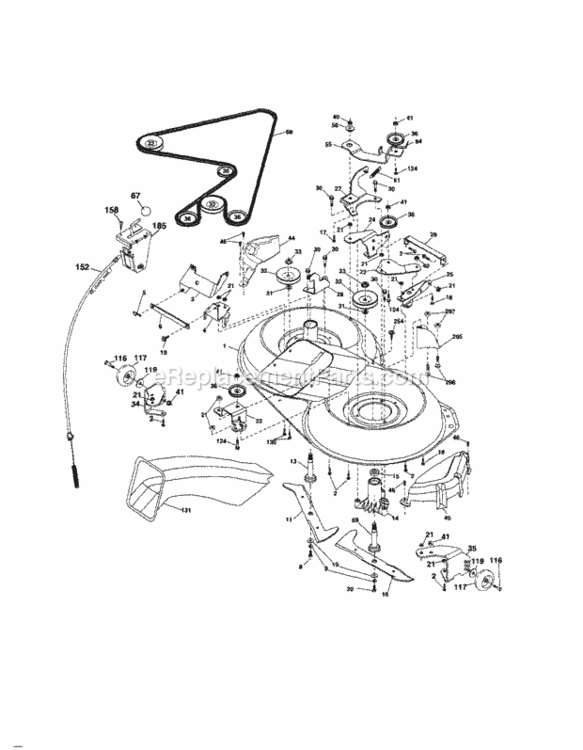 Page J Diagram and Parts List for 917253300  Craftsman Lawn Tractor