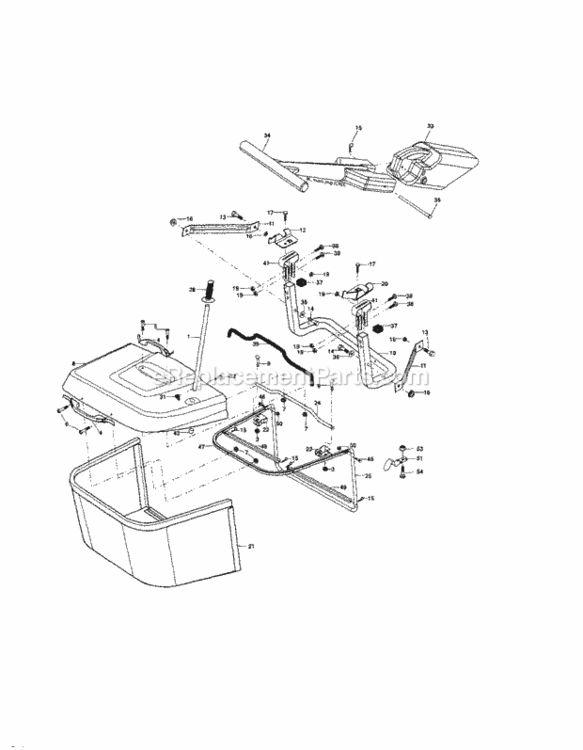 Page K Diagram and Parts List for 917253300  Craftsman Lawn Tractor
