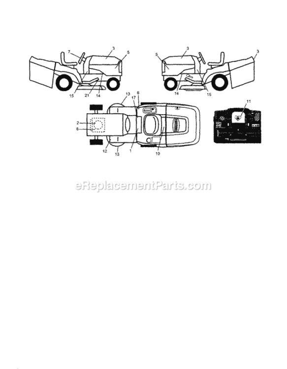 Page F Diagram and Parts List for 917253300  Craftsman Lawn Tractor