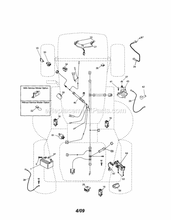 Page A Diagram and Parts List for 917253310  Craftsman Lawn Tractor