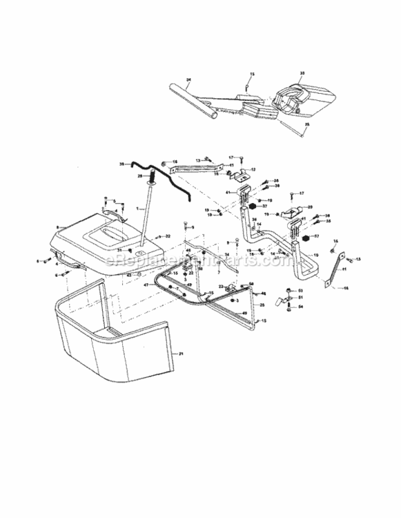 Page K Diagram and Parts List for 917253310  Craftsman Lawn Tractor