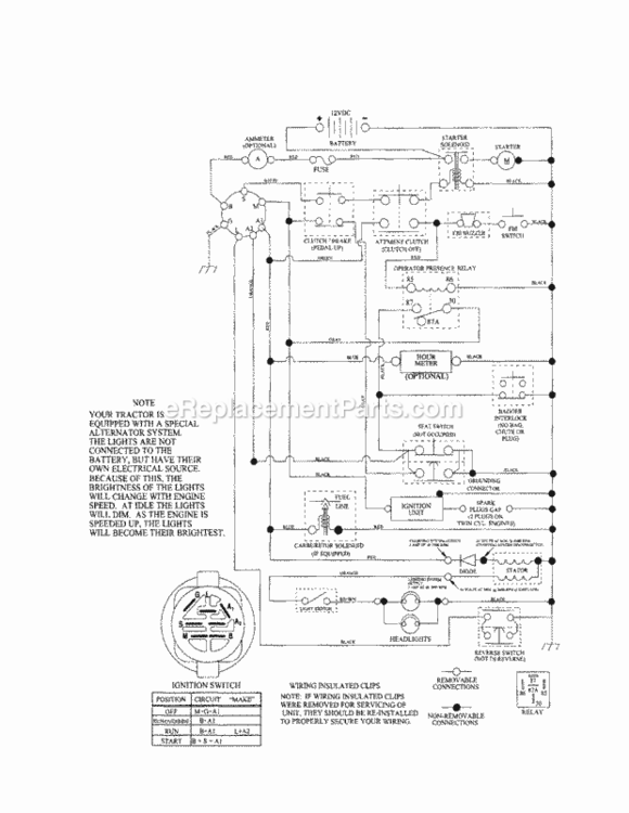 Page L Diagram and Parts List for 917253310  Craftsman Lawn Tractor