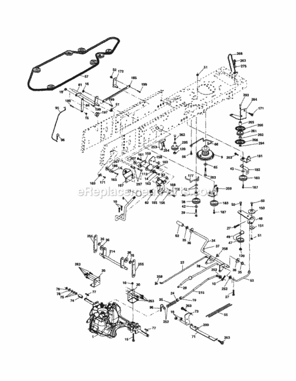 Page C Diagram and Parts List for 917253310  Craftsman Lawn Tractor