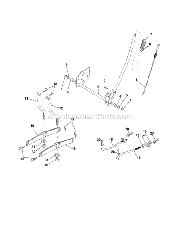 Page I Diagram and Parts List for 917253310  Craftsman Lawn Tractor
