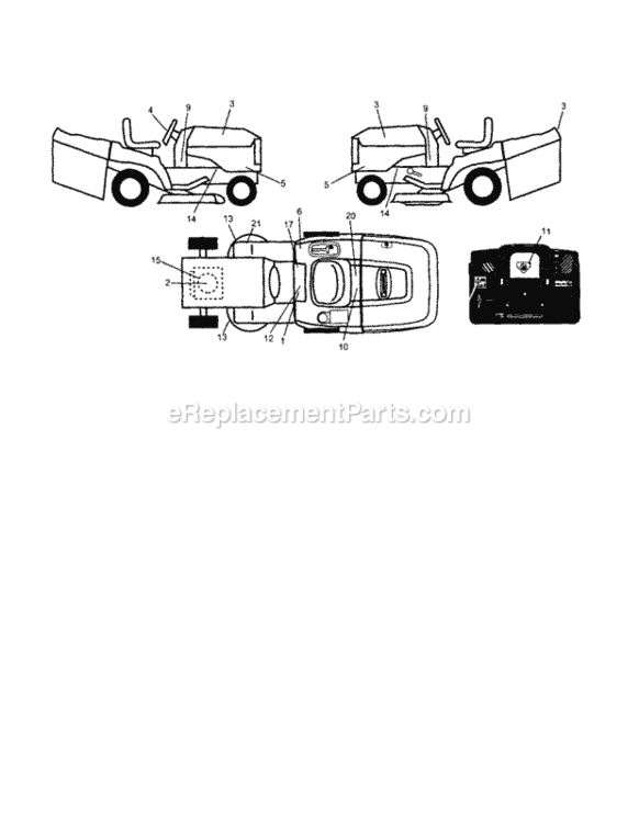 Page F Diagram and Parts List for 917253320  Craftsman Lawn Tractor