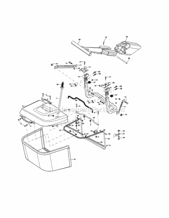 Page K Diagram and Parts List for 917253330  Craftsman Lawn Tractor