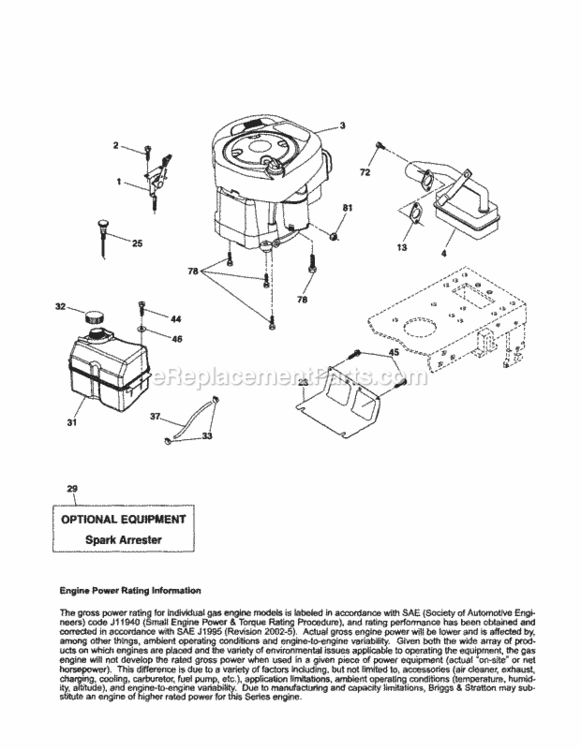 Page D Diagram and Parts List for 917253330  Craftsman Lawn Tractor