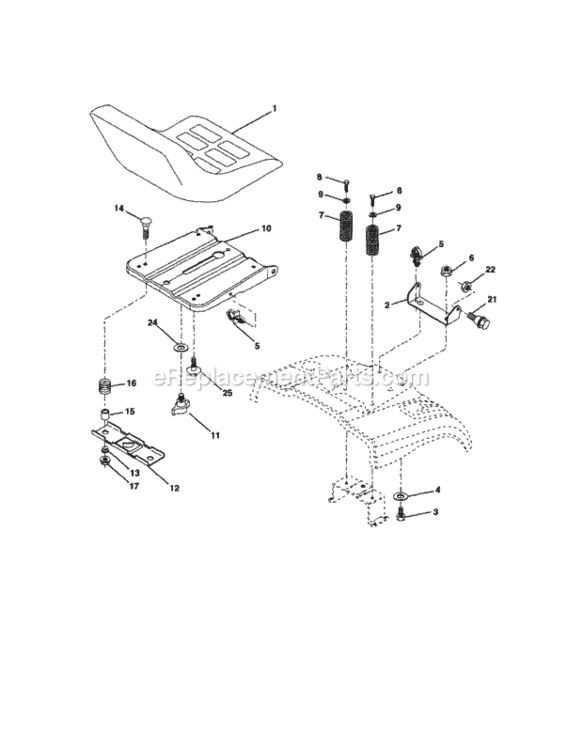 Page H Diagram and Parts List for 917253330  Craftsman Lawn Tractor