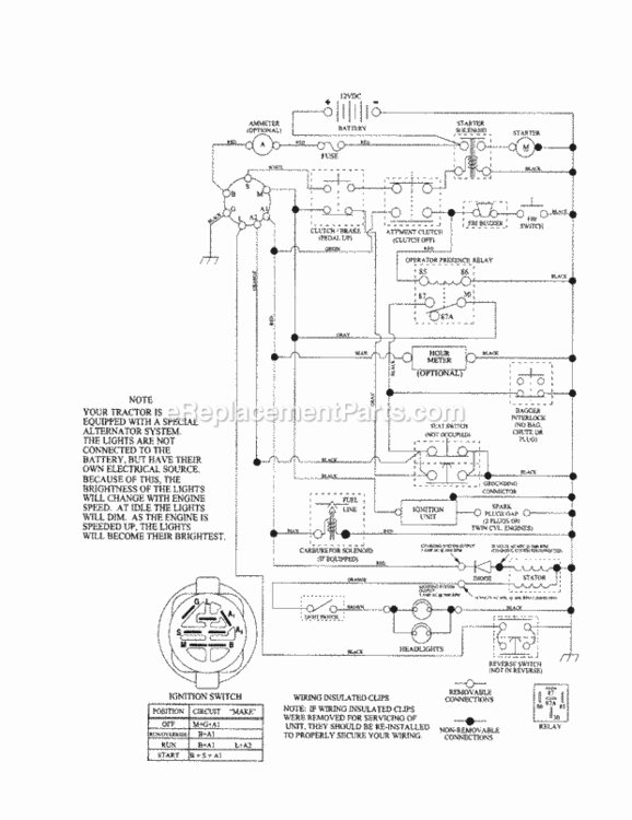 Page L Diagram and Parts List for 917253340  Craftsman Lawn Tractor