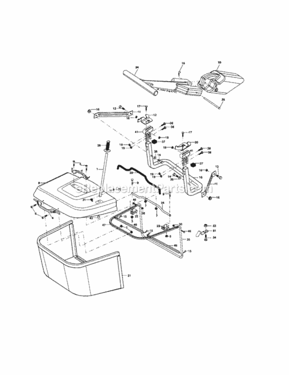 Page M Diagram and Parts List for 917253350  Craftsman Lawn Tractor
