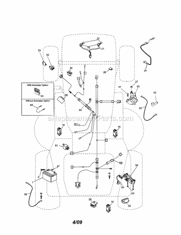 Page C Diagram and Parts List for 917253350  Craftsman Lawn Tractor